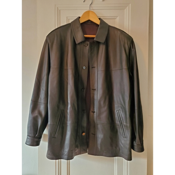 Oversized super soft black Leather Jacket from Velasco Peleteria - Picture 1 of 7